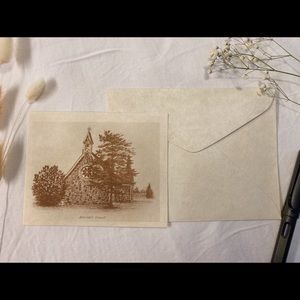 vintage card with blank interior : featuring architecture Roches Point, …